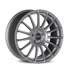 OZ Superturismo LM 17x7" 4x100 ET37, Flat Race Silver, Black Lettering