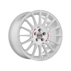 OZ Superturismo WRC 14x6" 4x108 ET15, White, Red Lettering