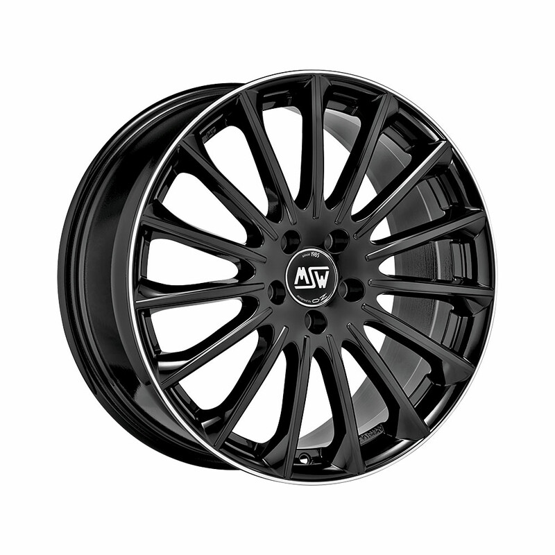 MSW 30 19x7.5" 5x112 ET48, Gloss Black, Diamond Lip