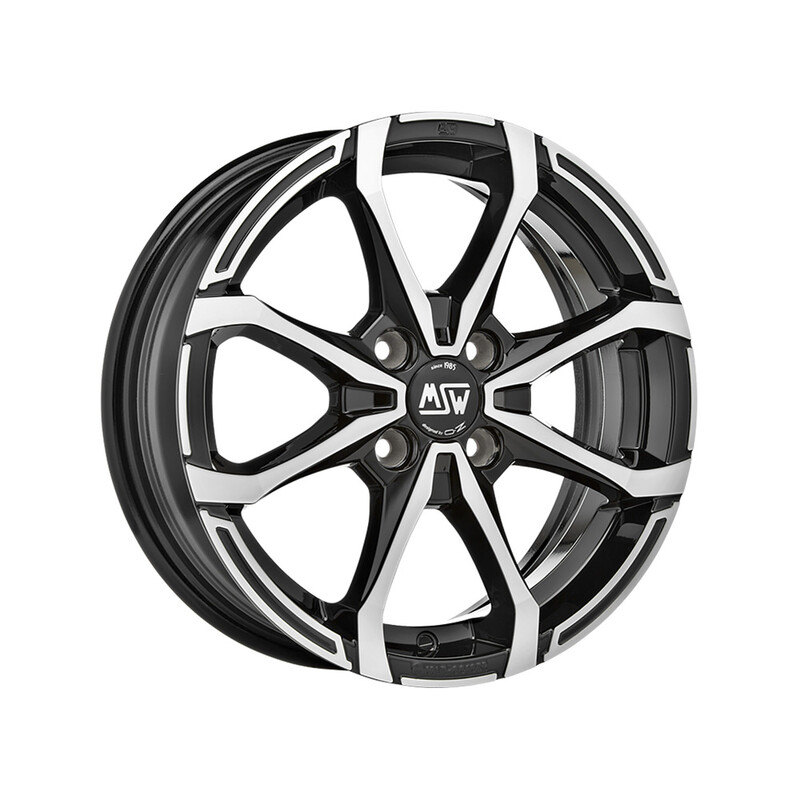 MSW X4 14x5.5" 4x100 ET40, Black Full Polished