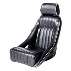 Corbeau Classic Bucket Seat (Black Leather - Standard Size)