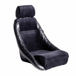 Corbeau Alpine Bucket Seat (Black Vinyl & Black Velvet - Standard Size)