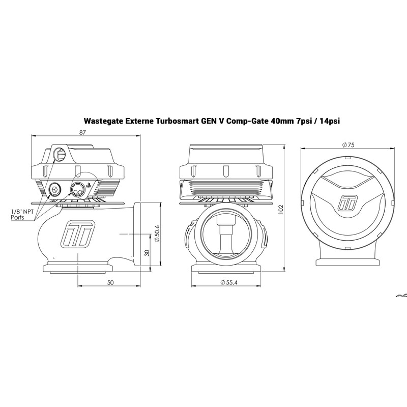 Turbosmart Gen V Comp-Gate External Wastegate (40 mm)