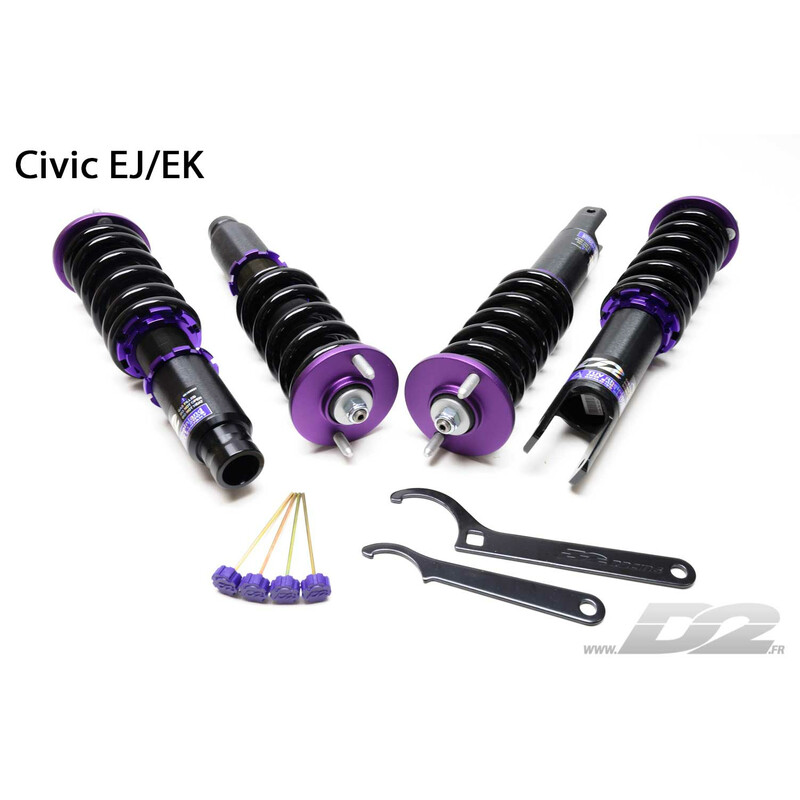 D2 Street Coilovers for Honda Civic EJ / EK (96-00)
