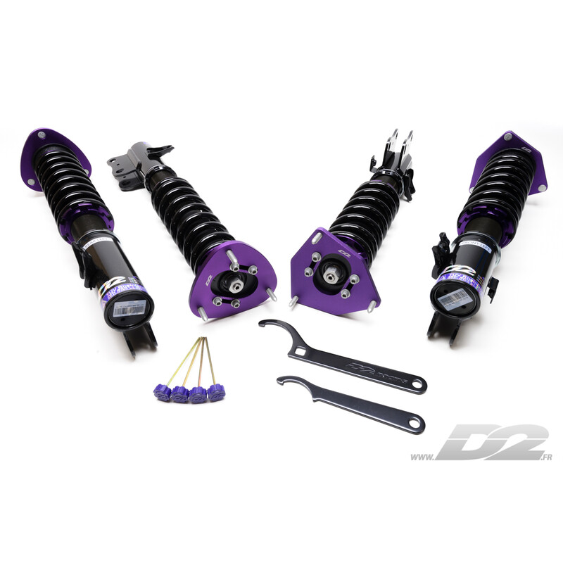 D2 Street Coilovers for Subaru Impreza WRX / STI GD & GG (5x100, 00-07)