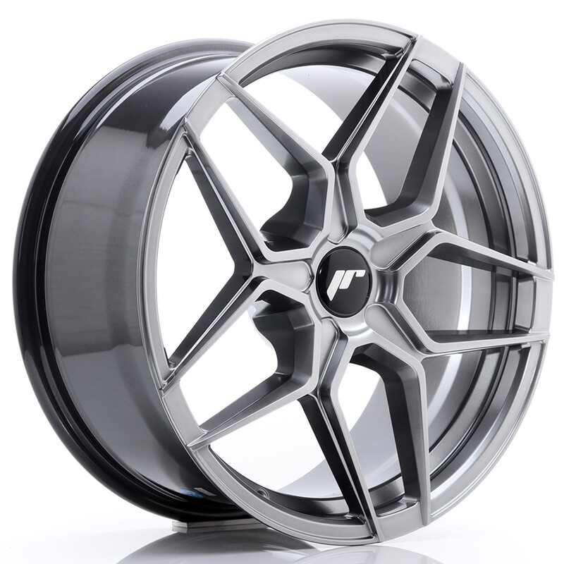 Japan Racing JR-34 18x8" (5 hole custom PCD) ET20-42, Hyper Black