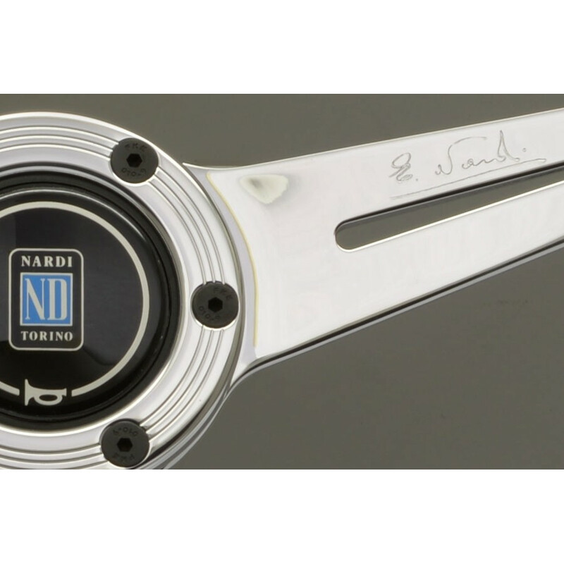 Nardi Classic ND36 Steering Wheel, Wood, Chrome Spokes, 40 mm Dish (Large Hub)