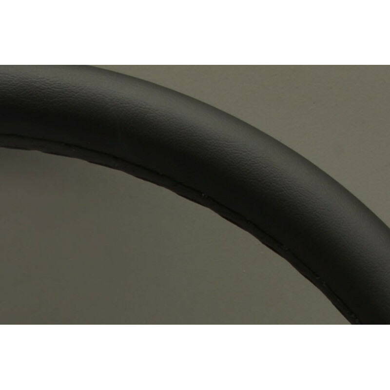 Nardi Classic ND36 Steering Wheel, Black Leather, Satin Spokes, Grey Stitching, 40 mm Dish, Black Hub