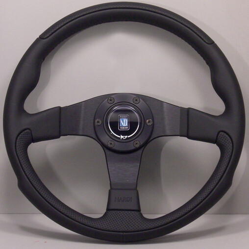 New 13" Leather Steering Wheel & Hub Adaptor Sunbeam Alpine Tiger Black Spokes 