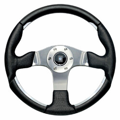 Nardi ND1 Steering Wheel, Black Perforated Leather, Chrome Spokes, Ø35 cm
