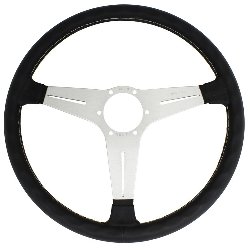 超爆安 ND34 Classic Nardi Steering Satin Leather, Black Wheel, パーツ