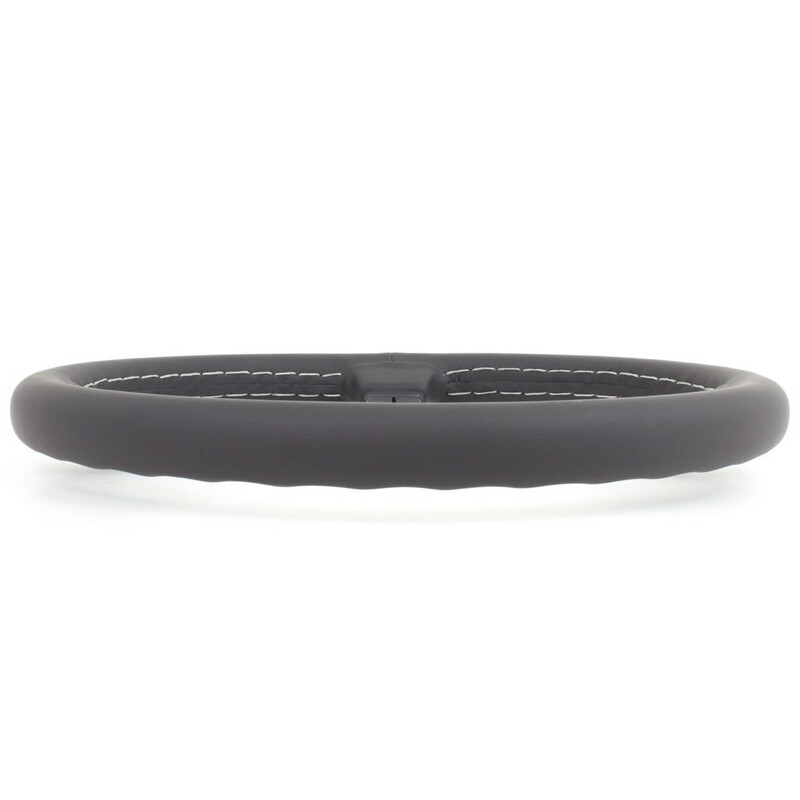 Nardi Classic ND34 Steering Wheel, Black Leather, Black Spokes, Grey Stitching, 40 mm Dish