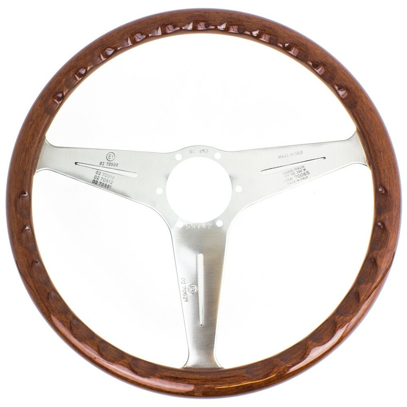 Nardi Classic ND39 Steering Wheel, Wood, Satin Spokes, 45 mm Nardi Classic ND39 Steering Wheel, Wood, Satin Spokes, 45 mm