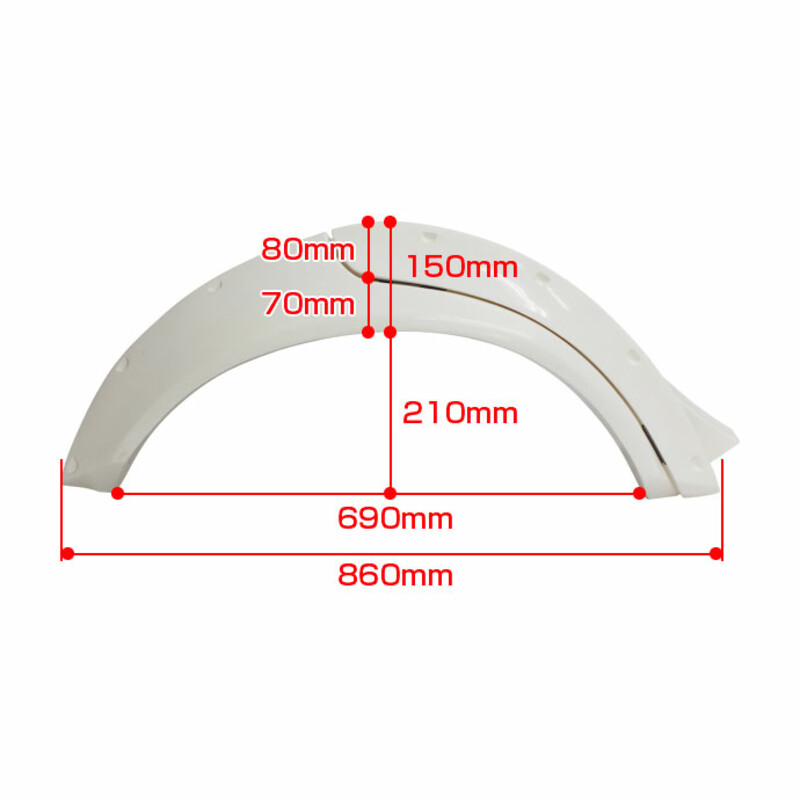 Origin Labo Universal Fender Flares for 4-Door - 50 mm (FRP)