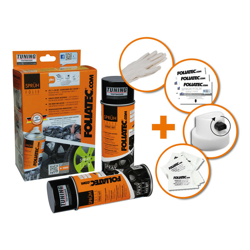 Foliatec Gloss Black Spray Film Kit (2 x 400 mL)
