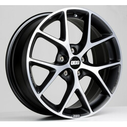 BBS SR 18x8" 5x112 ET52, Flat Black / Machined