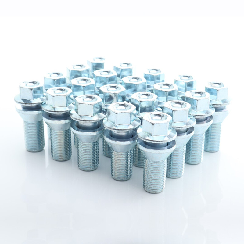 M15x1.25 Silver Wheel Bolts (Pack of 20) 