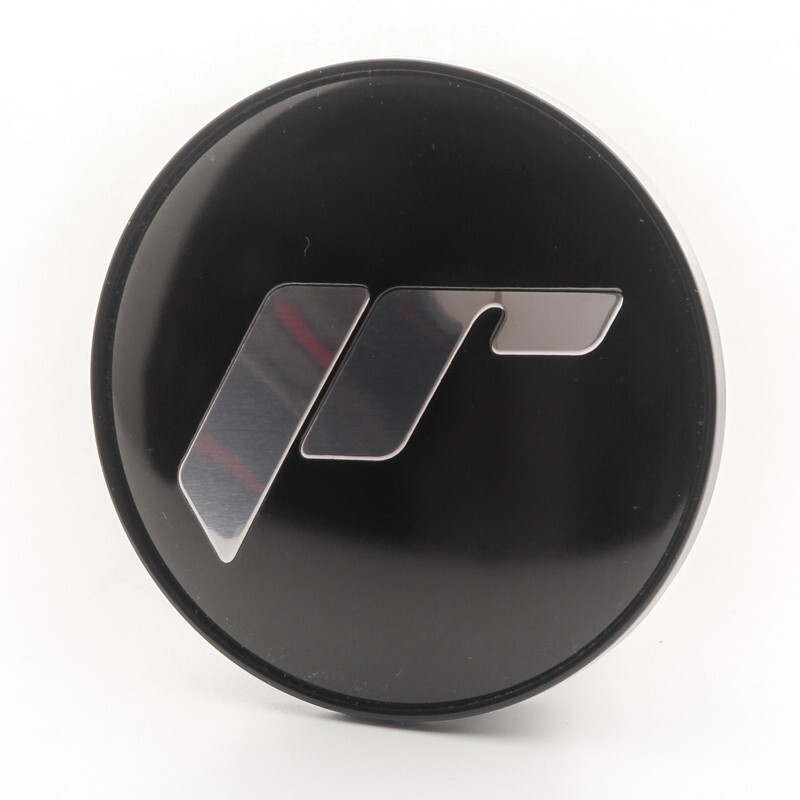 Japan Racing Universal Center Cap Sticker - Black, Chrome Letters
