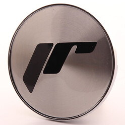 Japan Racing Universal Center Cap Sticker - Chrome, Black Letters