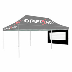 DriftShop Paddock Marquee 3m Black Sidewall with Window (3x6 m)