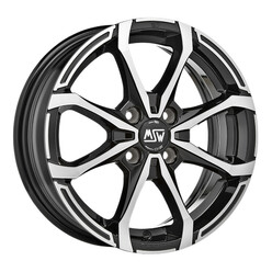 MSW X4 15x5.5" 4x100 ET42, Gloss Black, Machined Spokes