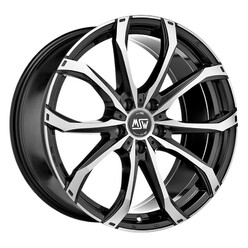 MSW 48 Van 16x7" 5x108 ET39, Gloss Black, Machined Spokes