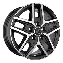 MSW 40 Van 16x6.5" 5x112 ET50, Gloss Black, Machined Spokes