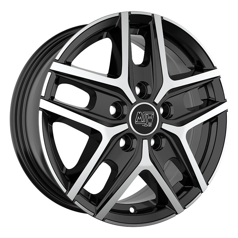 MSW 40 Van 16x6.5" 5x120 ET50, Gloss Black, Machined Spokes