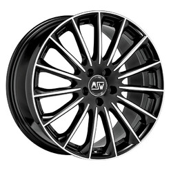 MSW 30 17x7.5" 5x112 ET27, Gloss Black, Polished Spokes