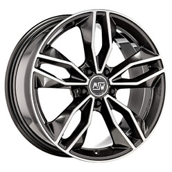 MSW 71 17x7.5" 5x112 ET45, Dark Grey, Machined Spokes