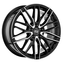 MSW 72 17x7" 5x112 ET35, Gloss Black, Machined Spokes