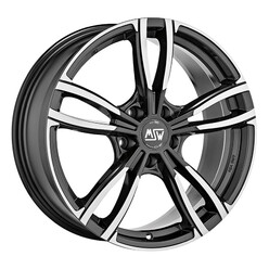 MSW 73 17x7.5" 5x120 ET32, Dark Grey, Machined Spokes