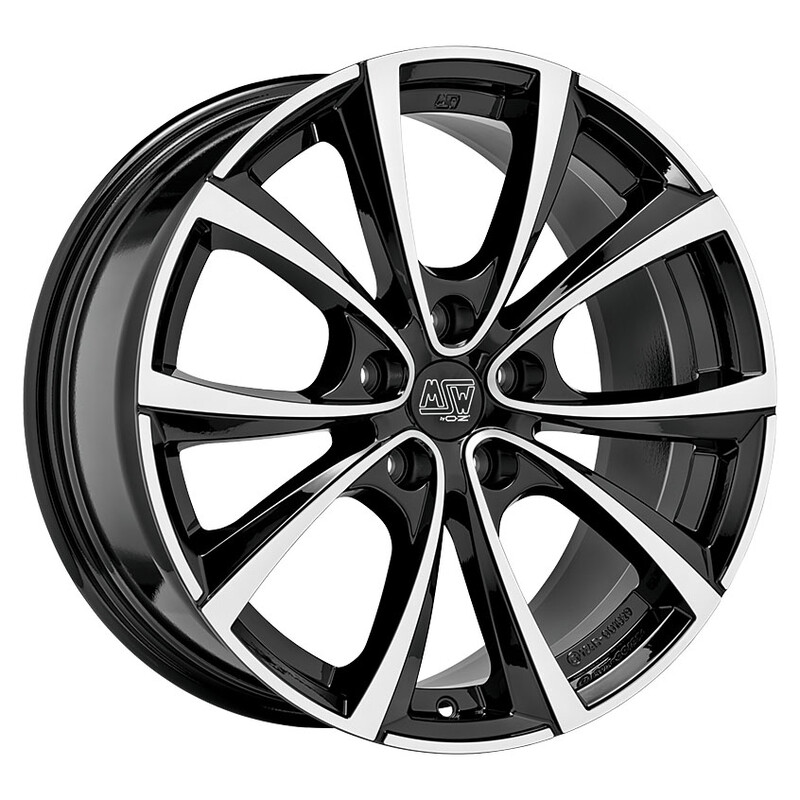 MSW 27 18x8.5" 5x114.3 ET40, Gloss Black, Machined Spokes