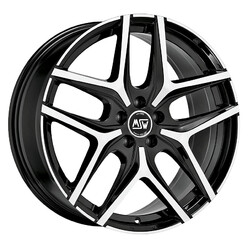 MSW 40 18x8" 5x112 ET40, Gloss Black, Machined Spokes