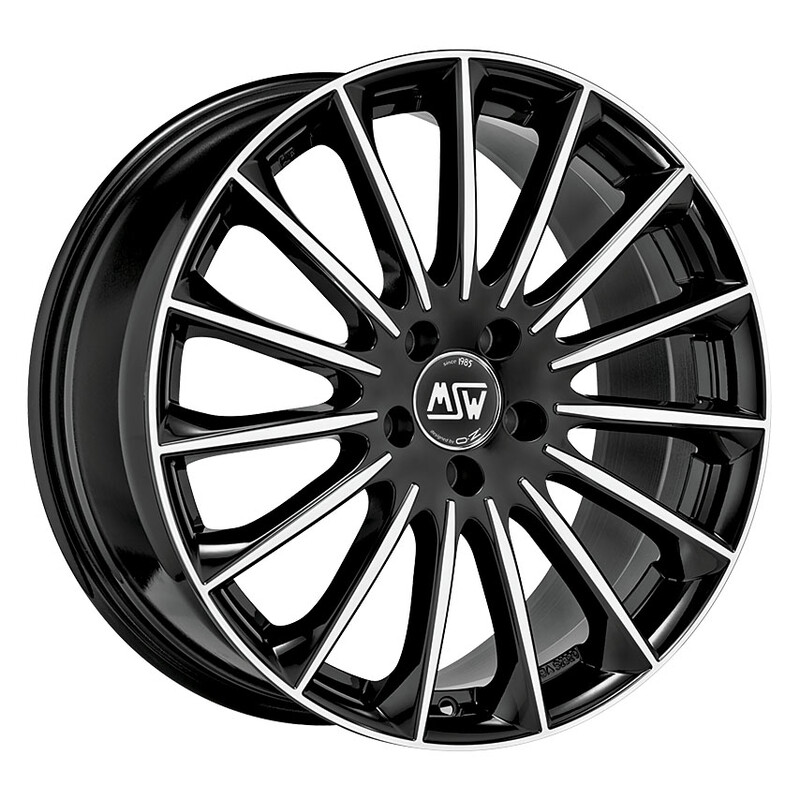 MSW 30 20x8.5" 5x112 ET35, Gloss Black, Polished Spokes