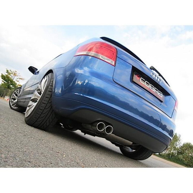 Cobra Sport Cat Back Exhaust System for Audi A3 8P 3-Door, 2.0L TDI 140, 2WD, Twin Tip (03-08)