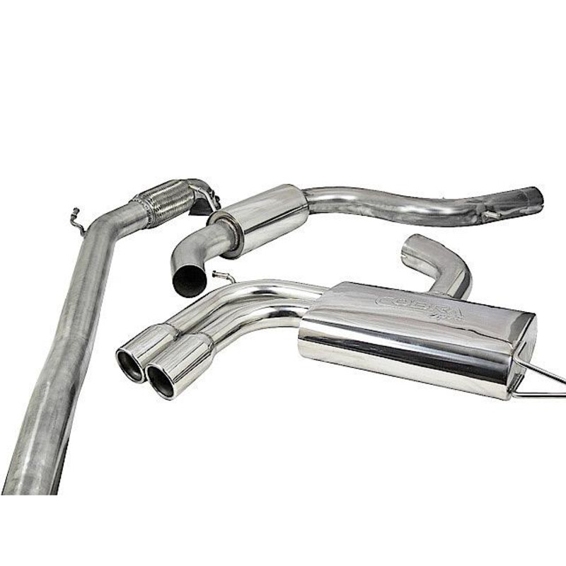 Cobra Sport Turbo Back Exhaust System for Audi A3 8P 3-Door, 2.0L TFSI, 2WD (03-12)