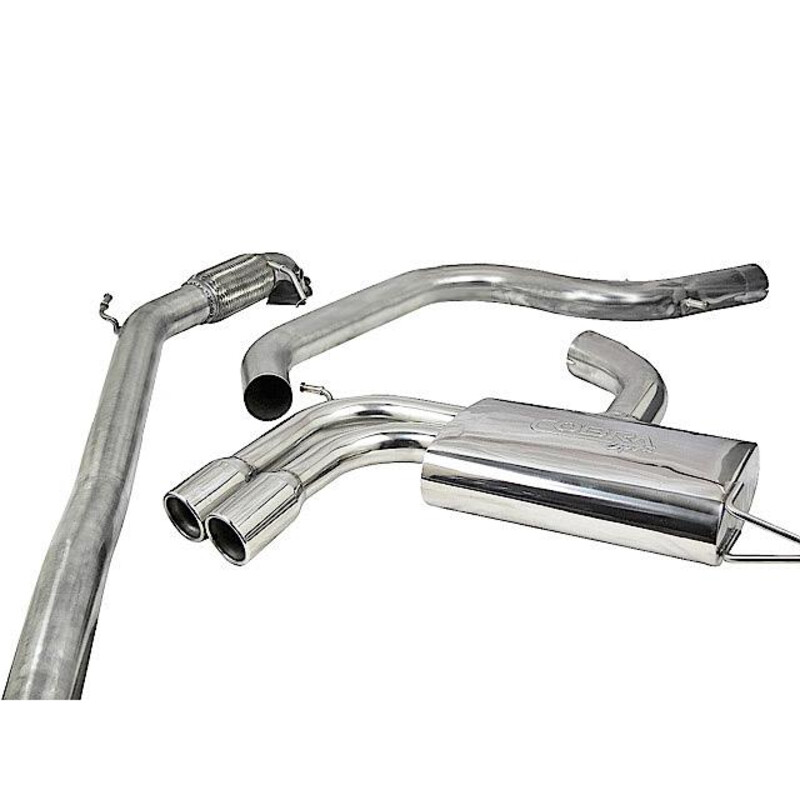 Cobra Sport Turbo Back Exhaust System for Audi A3 8P 3-Door, 2.0L TFSI, 2WD (03-12)