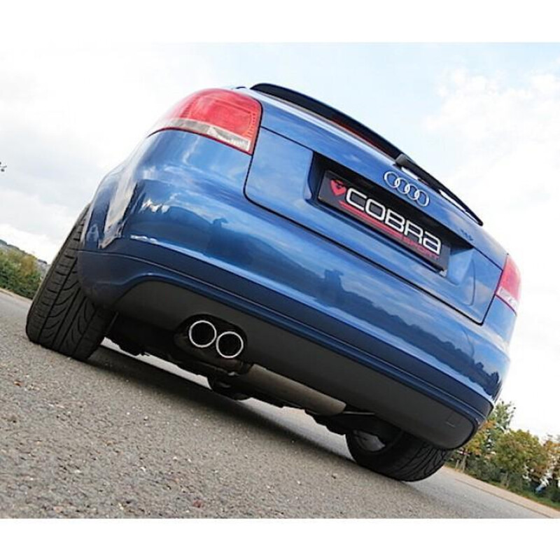 Cobra Sport Turbo Back Exhaust System for Audi A3 8P 3-Door, 2.0L TFSI, 2WD (03-12)