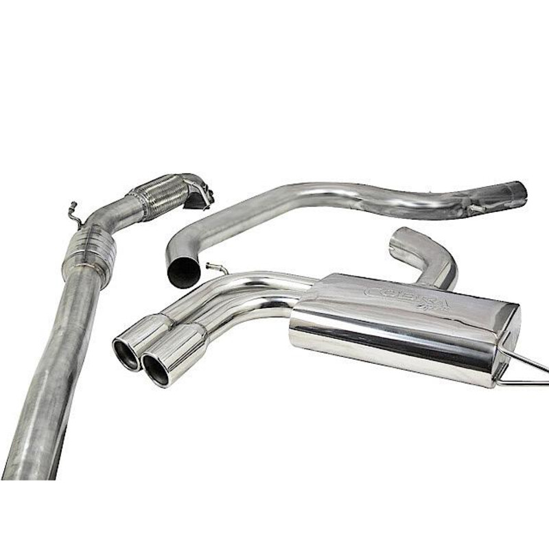 Cobra Sport Turbo Back Exhaust System for Audi A3 8P 3-Door, 2.0L TFSI, 2WD (03-12)