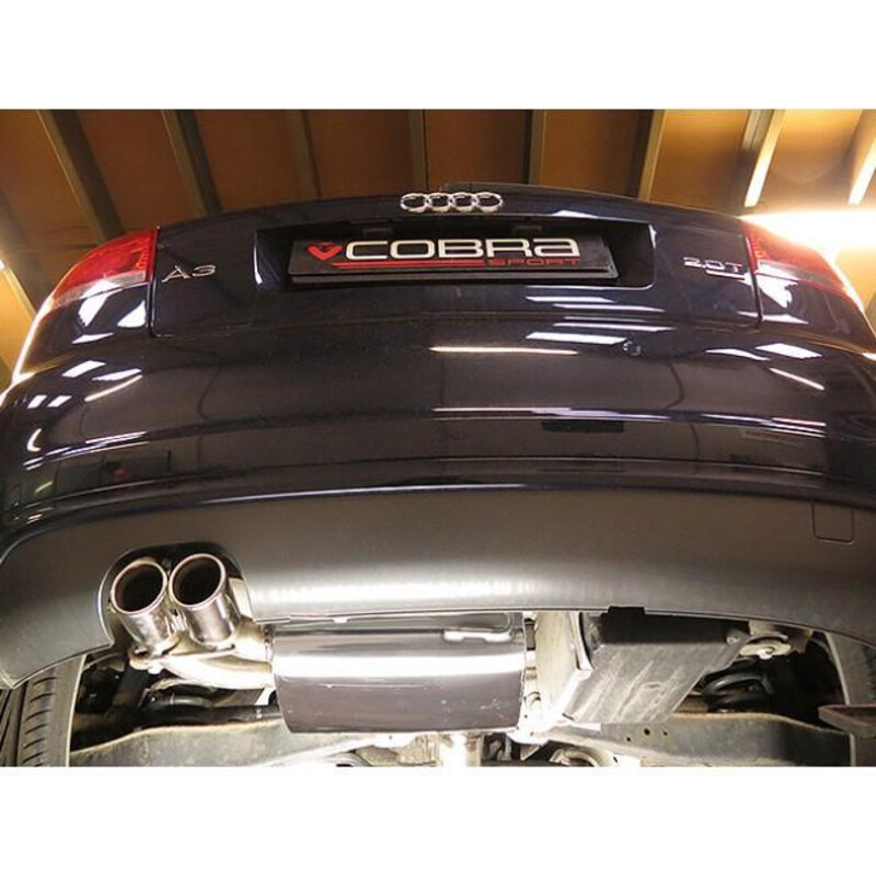 Cobra Sport Cat Back Exhaust System for Audi A3 8P 3-Door, 2.0L TFSI, Quattro (03-12)