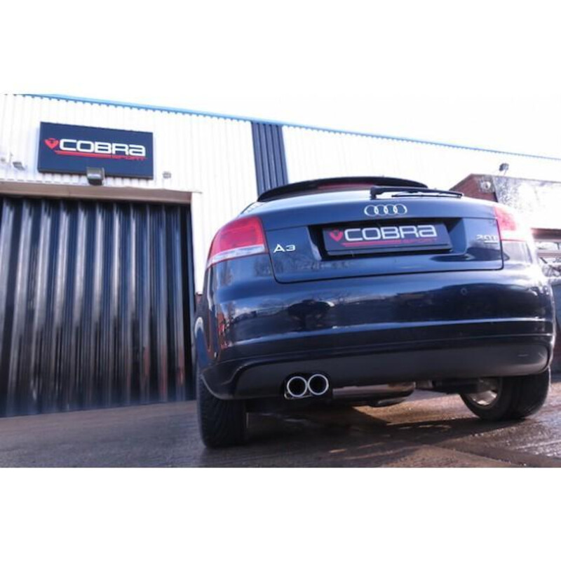 Cobra Sport Cat Back Exhaust System for Audi A3 8P 3-Door, 2.0L TFSI, Quattro (03-12)
