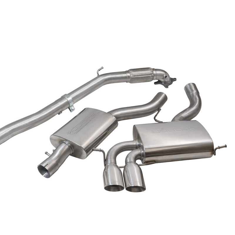 Cobra Sport Turbo Back Exhaust System for Audi A3 8P 3-Door, 2.0L TFSI, Quattro (03-12)