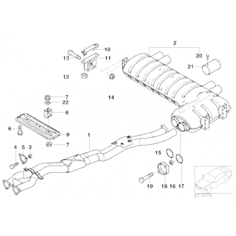 Cobra Sport Rear Exhaust for BMW M3 E46