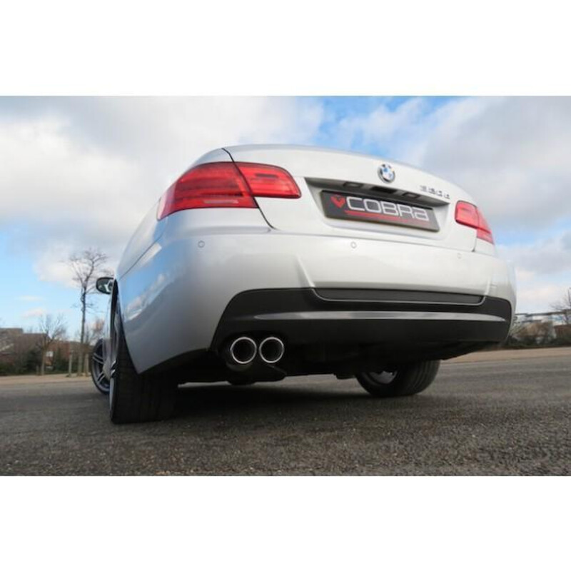 Cobra Sport Rear Exhaust for BMW E92 Coupe 318d & 320d - Twin Tip (05-13)