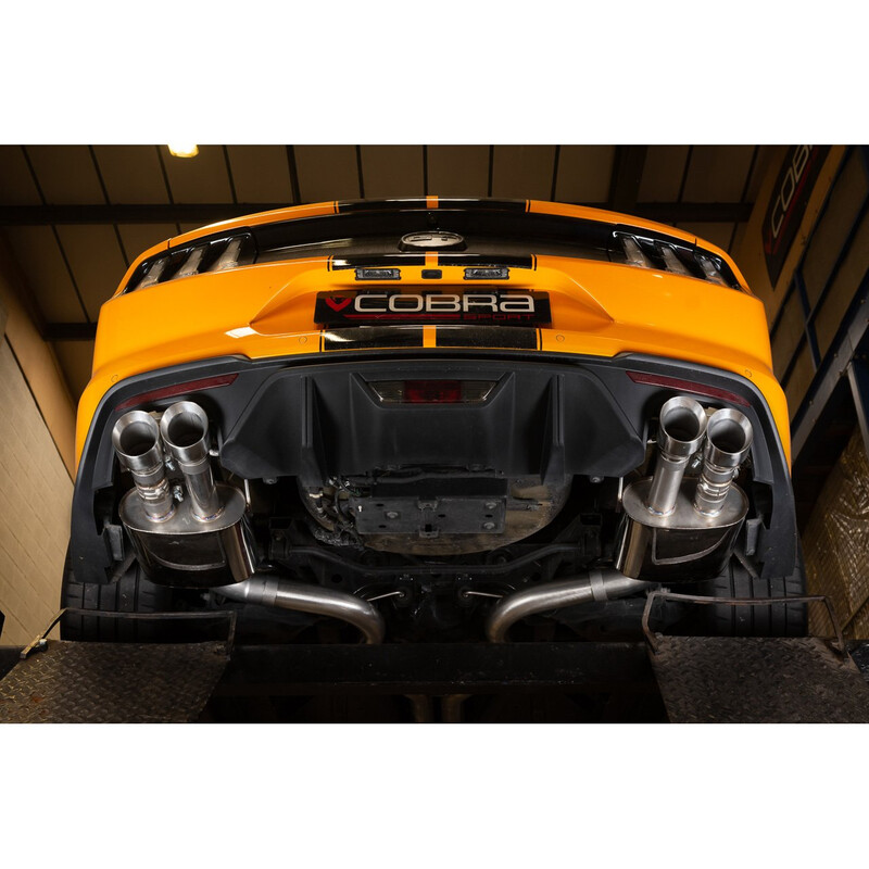 Cobra Sport Valved Cat Back Exhaust System for Ford Mustang GT V8 5.0L (2015-18, Ø3")