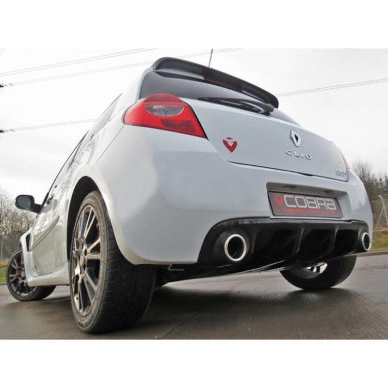 Cobra Sport Cat Back Exhaust System for Renault Clio 3 RS 200 bhp (09-12)