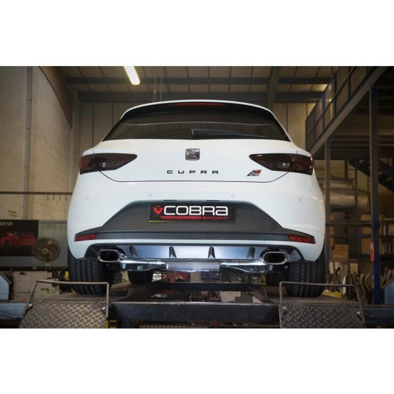 Cobra Sport Turbo Back Exhaust System for Seat Leon Cupra 5F 280 to 300 bhp, without GPF (14-18)