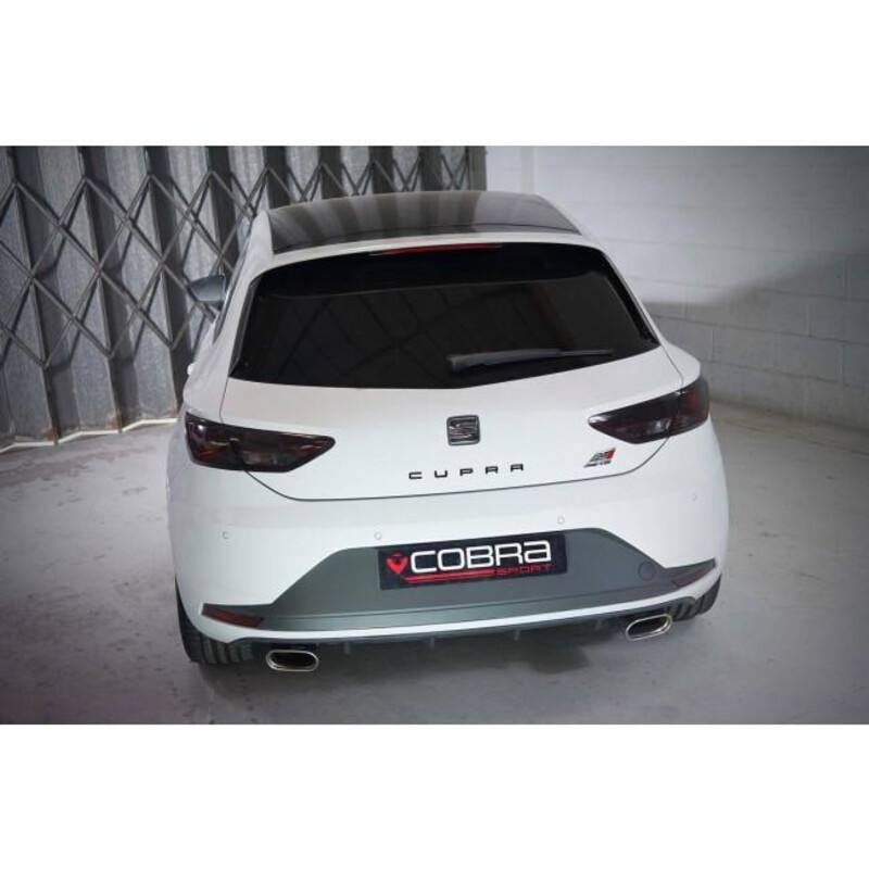 Cobra Sport Turbo Back Exhaust System for Seat Leon Cupra 5F 280 to 300 bhp, without GPF (14-18)