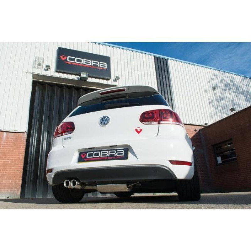 Cobra Sport Cat Back Exhaust System for VW Golf 6 2.0L TDI 170 bhp (09-13)